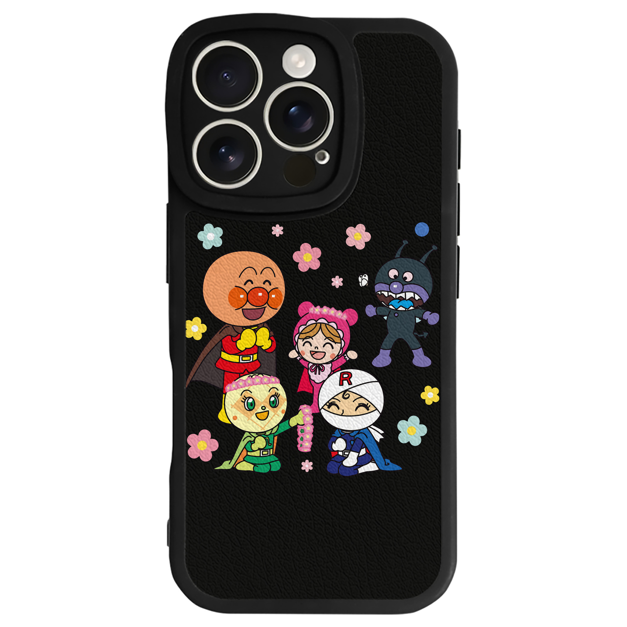 （画像用） アンパンマン Anpanman 【iPhone 16シリーズ対応】シリコンスマホケース（レザー調） 材質：シリコン